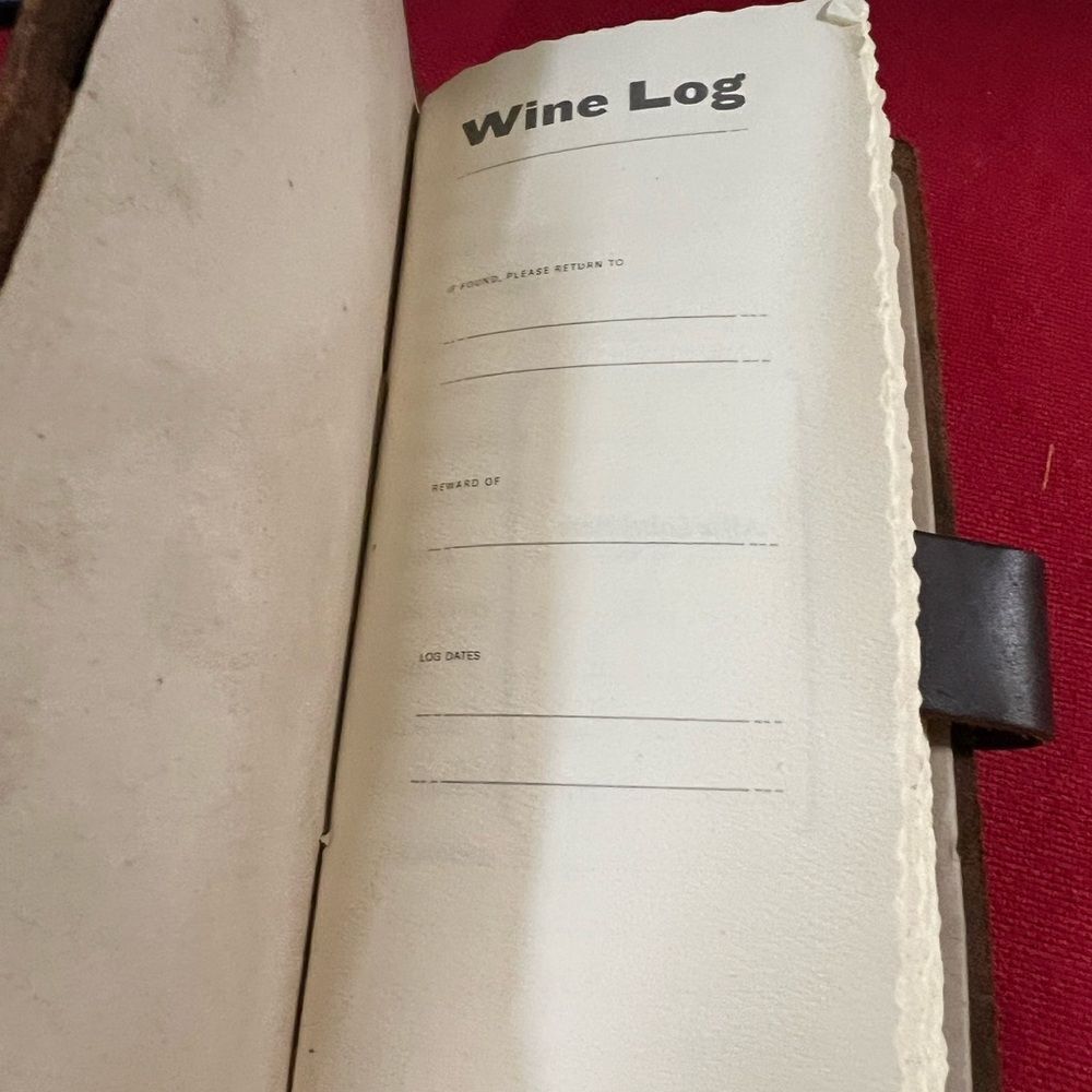 NWT Wine Log, Leather Bound #YC - Picture 2 of 7